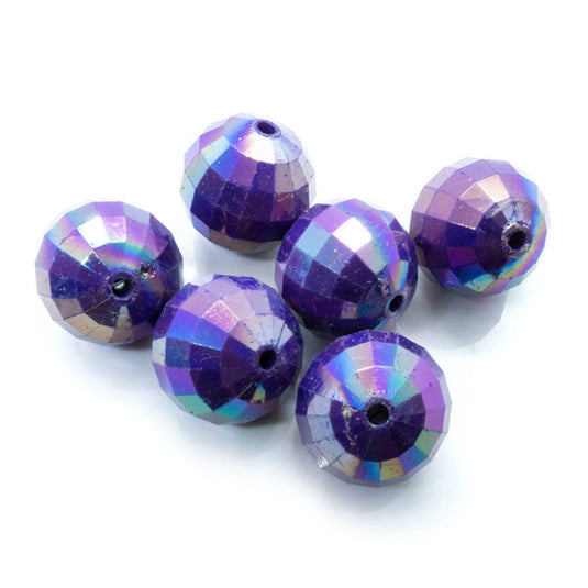 Bubblegum Acrylic Beads Faceted 20mm Purple - Affordable Jewellery Supplies