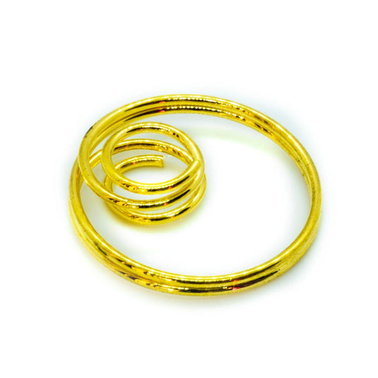 Gold Plated Double Hoop 20mm - Affordable Jewellery Supplies