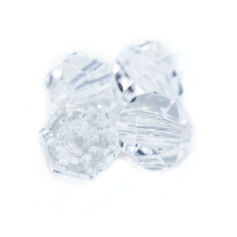 Load image into Gallery viewer, Acrylic Faceted Round 12mm Clear - Affordable Jewellery Supplies
