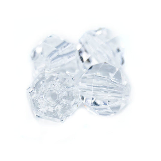 Acrylic Faceted Round 12mm Clear - Affordable Jewellery Supplies