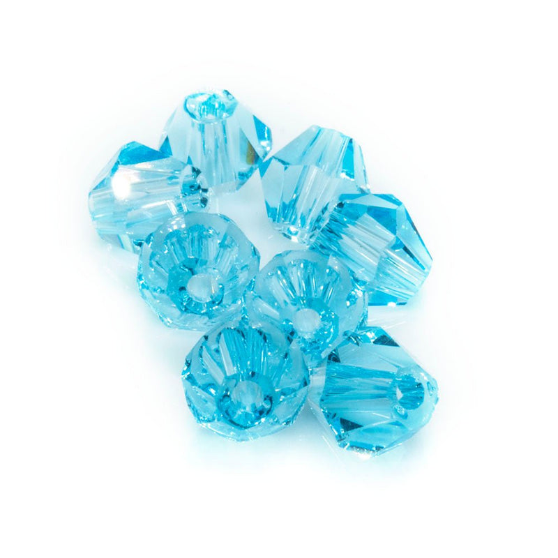 Load image into Gallery viewer, Crystal Glass Faceted Bicone 3mm Aqua - Affordable Jewellery Supplies
