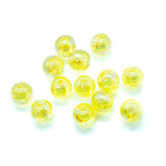 Eco-Friendly Transparent Beads 6mm Yellow - Affordable Jewellery Supplies