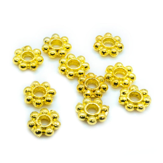 Beaded Rondelle 4mm x 1mm Gold plated - Affordable Jewellery Supplies
