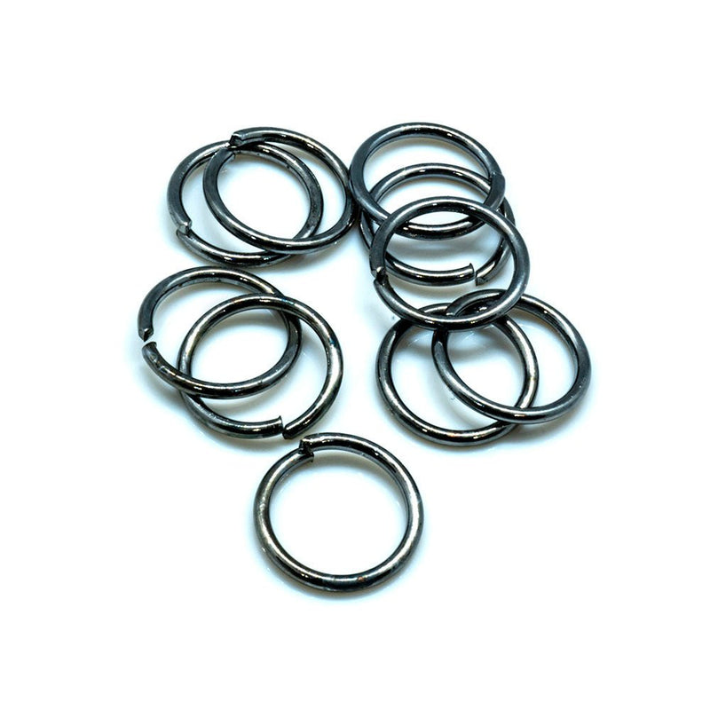 Load image into Gallery viewer, Jump Rings Round 5g 10mm x 1.2mm Black plated - Affordable Jewellery Supplies
