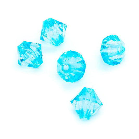 Acrylic Bicone 6mm Turquoise - Affordable Jewellery Supplies