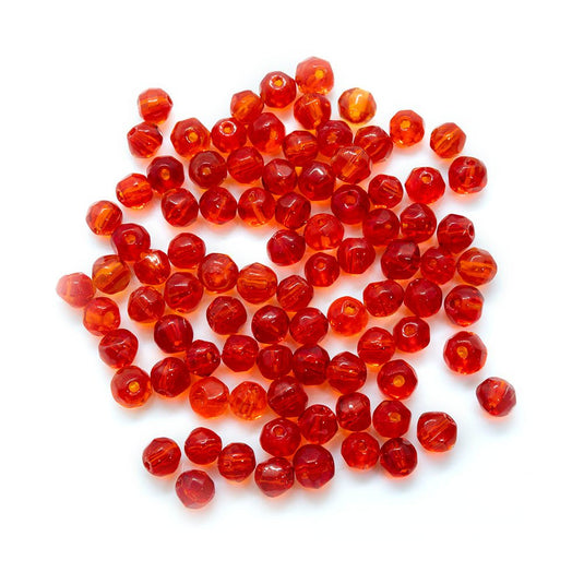 Crystal Glass Faceted Round 3mm Red - Affordable Jewellery Supplies