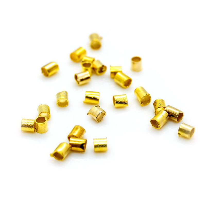 Load image into Gallery viewer, Crimps 1.5mm Gold - Affordable Jewellery Supplies
