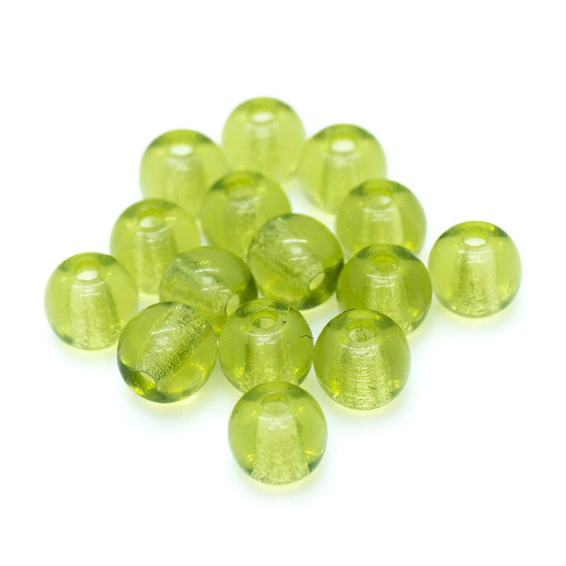 Load image into Gallery viewer, Czech Glass Druk Round 4mm Olivine - Affordable Jewellery Supplies

