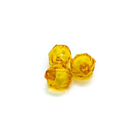 Bead in Bead Faceted Round 8mm Orange - Affordable Jewellery Supplies