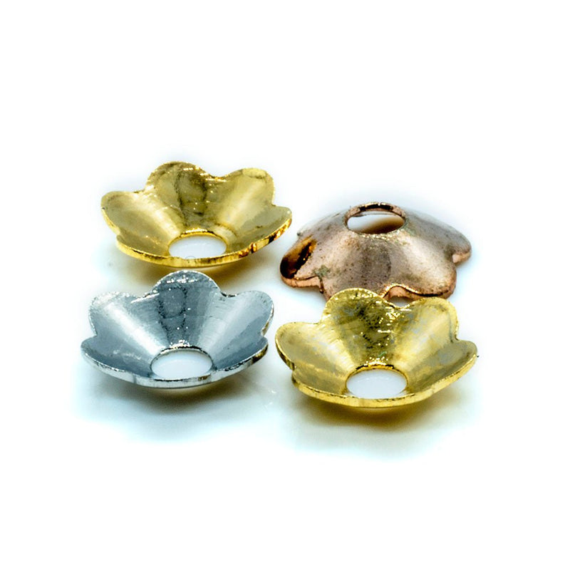 Load image into Gallery viewer, Bead Caps Tonal Metal - Flower 6mm Tonal Metal - Affordable Jewellery Supplies
