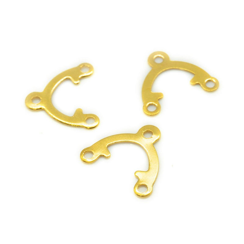 Load image into Gallery viewer, Link Connector U Shaped 9mm x 9mm Gold - Affordable Jewellery Supplies
