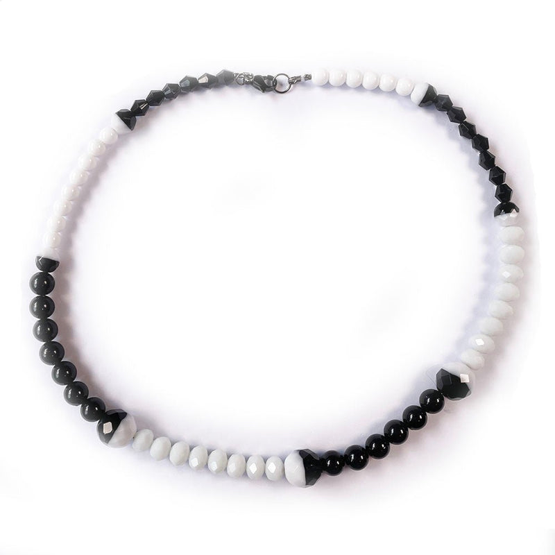 Load image into Gallery viewer, Black and White Necklace Kit Black and White Colour Block - Affordable Jewellery Supplies

