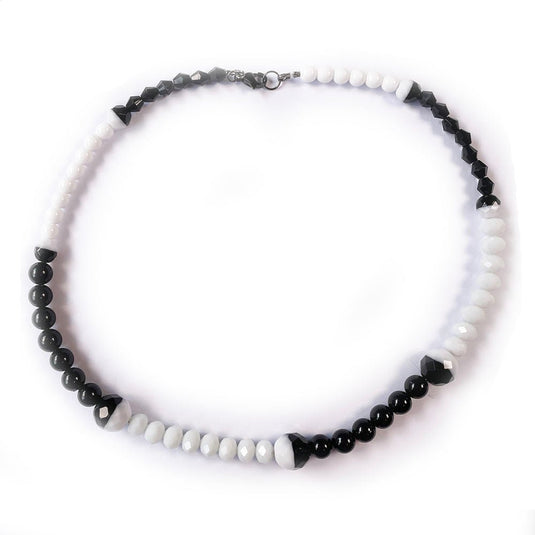 Black and White Necklace Kit Black and White Colour Block - Affordable Jewellery Supplies