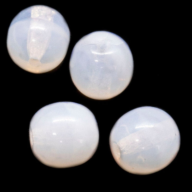 Load image into Gallery viewer, Czech Glass Druk Round 6mm White Opal - Affordable Jewellery Supplies
