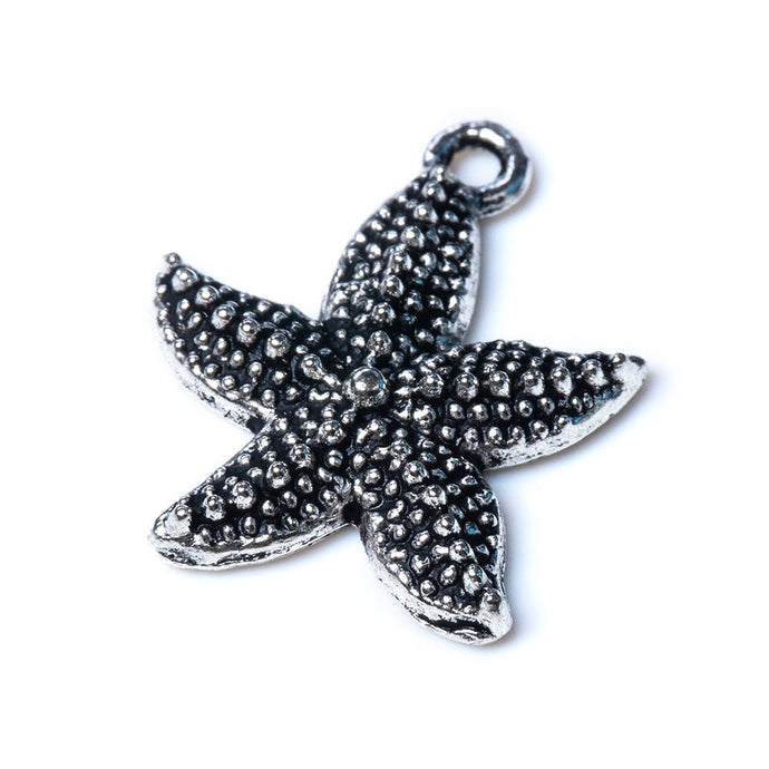 Starfish Charm 19mm Silver - Affordable Jewellery Supplies