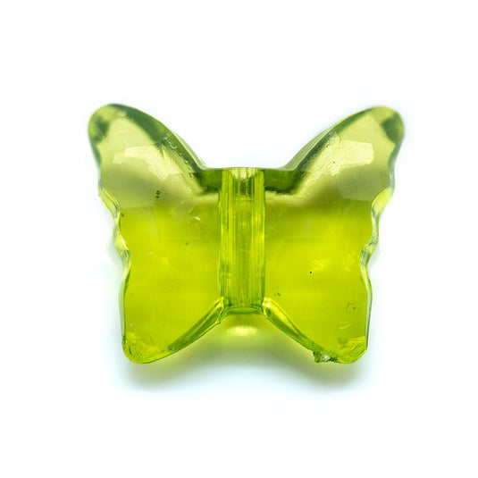 Acrylic Butterfly Bead 15mm x 13mm Olive - Affordable Jewellery Supplies