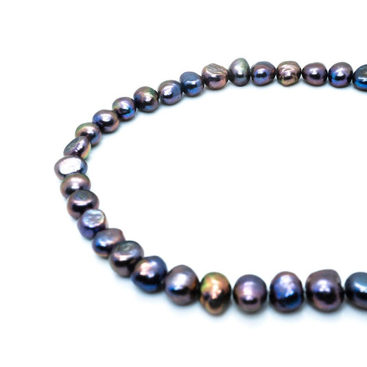 Freshwater Pearls B Grade 5-6mm x 35cm length Amethyst - Affordable Jewellery Supplies