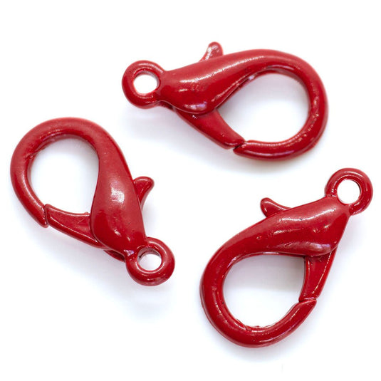 Lobster Claw Clasp 18mm Red - Affordable Jewellery Supplies
