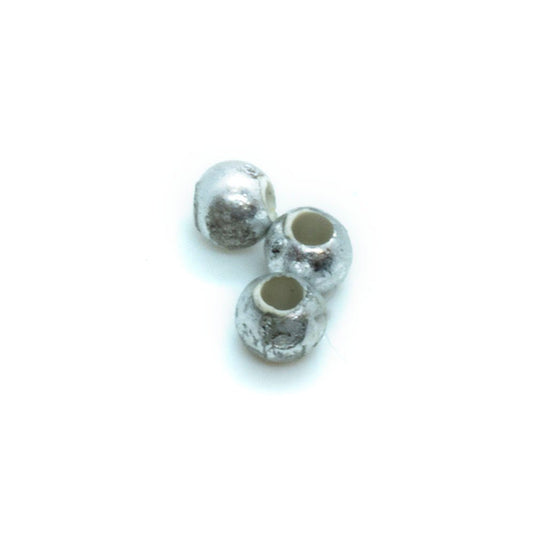 Vacuum Beads 3mm Matte silver - Affordable Jewellery Supplies