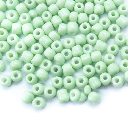 Baking Glass Seed Beads 6/0 4-5mm x3-4mm Aquamarine - Affordable Jewellery Supplies