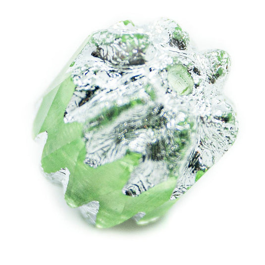 Czech Glass Firepolished Lamp Bead 8mm x 7mm Chrysolite Labrador - Affordable Jewellery Supplies