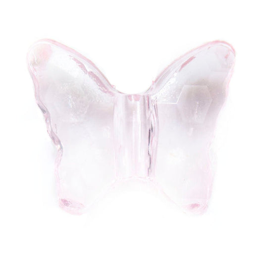 Acrylic Butterfly Bead 15mm x 13mm Pink - Affordable Jewellery Supplies