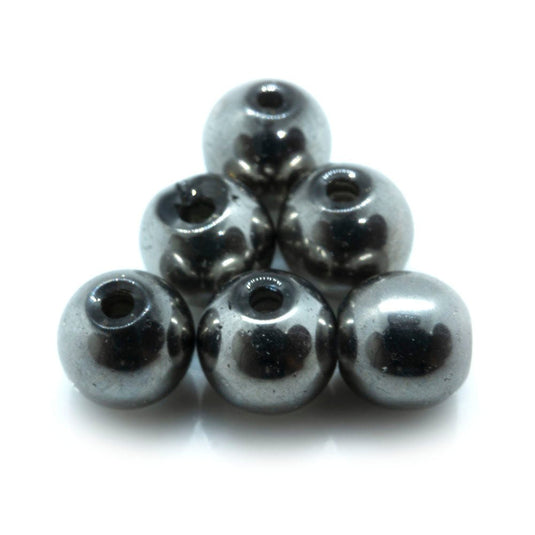 Electroplated Glass Ball 6mm Silver Plated - Affordable Jewellery Supplies