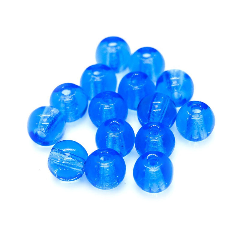Load image into Gallery viewer, Czech Glass Druk Round 4mm Light Cobalt - Affordable Jewellery Supplies
