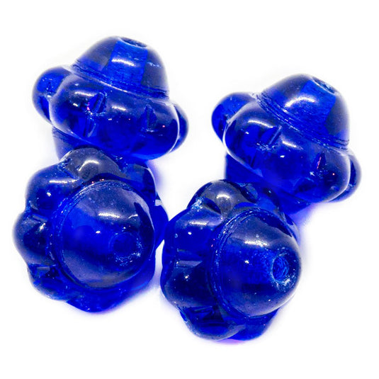 Czech Glass Spinner 8mm x 8mm Dark Sapphire - Affordable Jewellery Supplies
