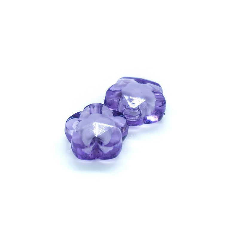 Load image into Gallery viewer, Bead in Bead - Flower 13mm x 13.5mm Purple - Affordable Jewellery Supplies

