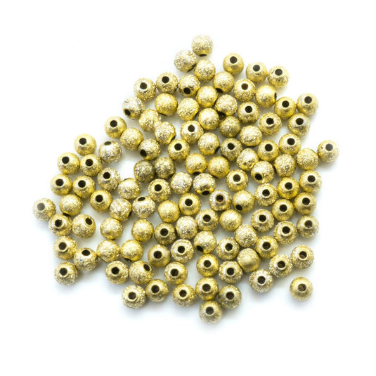 Acrylic Stardust Bead 4mm Gold - Affordable Jewellery Supplies