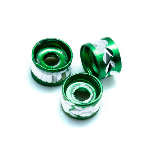 Aluminium Tube 6mm x 4mm Green - Affordable Jewellery Supplies