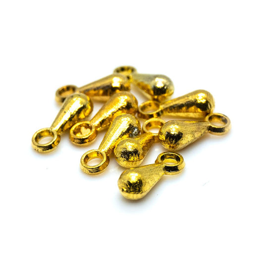 Teardrop Chain End Dangle 7mm Gold - Affordable Jewellery Supplies