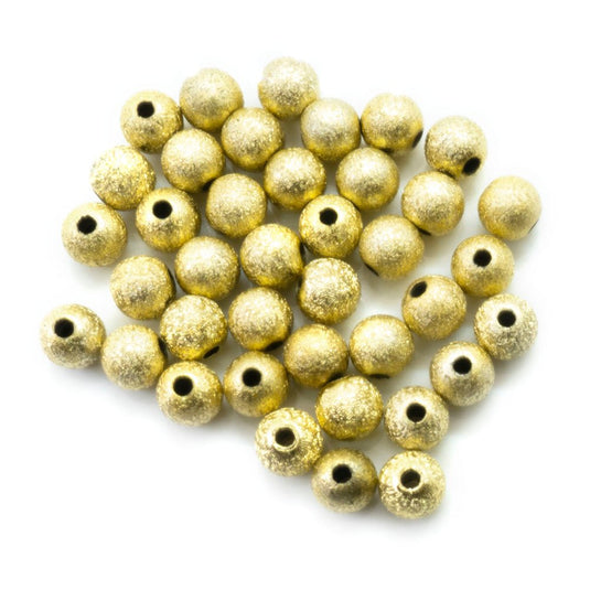 Acrylic Stardust Bead 6mm Gold - Affordable Jewellery Supplies