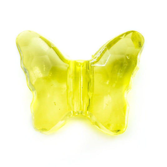 Acrylic Butterfly Bead 10mm x 8mm Lime - Affordable Jewellery Supplies