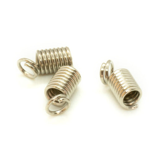 Spring Coil End 10mm x 4.5mm Nickel - Affordable Jewellery Supplies