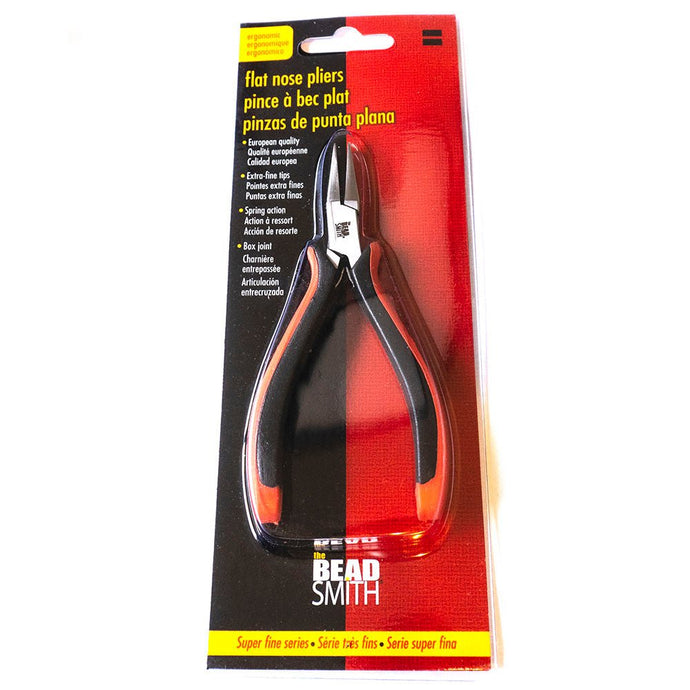 Superfine Ergo Flatnose Pliers 12.7cm Red and Black - Affordable Jewellery Supplies
