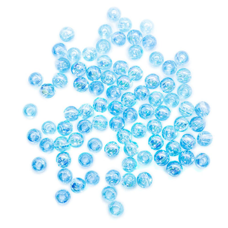 Load image into Gallery viewer, Eco-Friendly Transparent Beads 4mm Aqua - Affordable Jewellery Supplies
