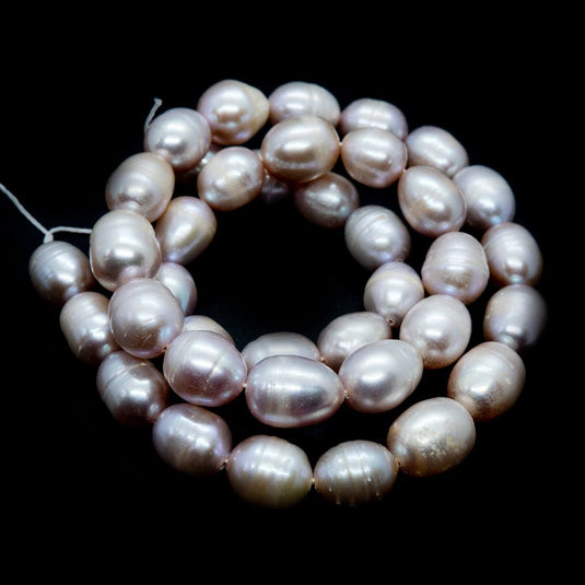 Natural Cultured Freshwater Pearls - Oval 9-11mm x 8-9mm Peach Puff - Affordable Jewellery Supplies