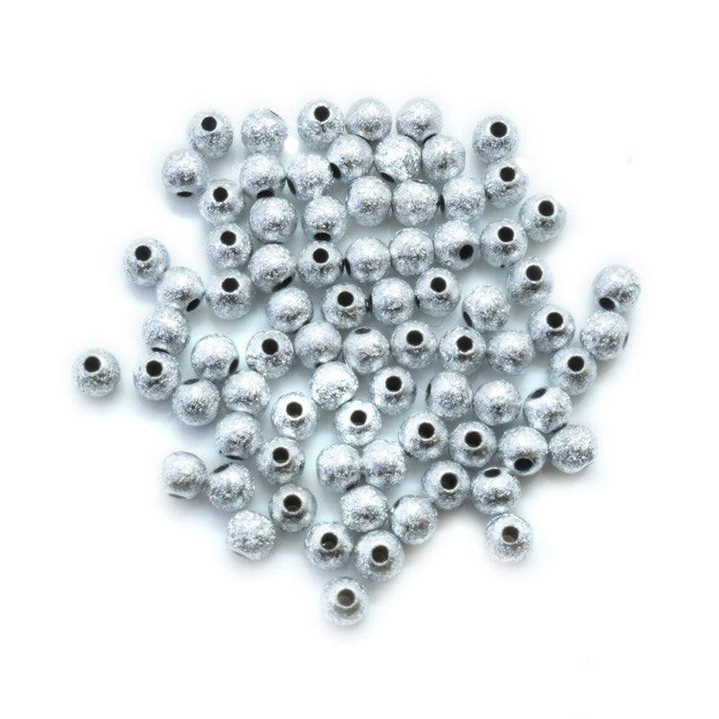 Load image into Gallery viewer, Acrylic Stardust Bead 4mm Silver - Affordable Jewellery Supplies
