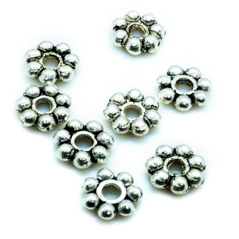 Load image into Gallery viewer, Beaded Rondelle 4mm x 1mm Tibetan Silver - Affordable Jewellery Supplies
