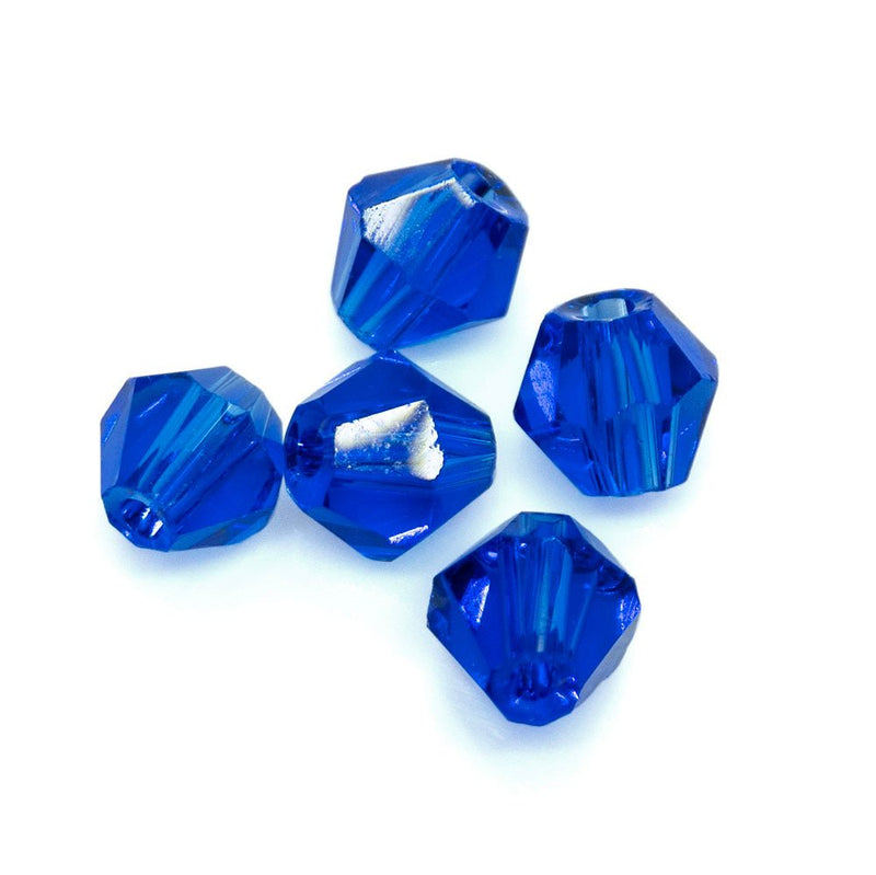 Load image into Gallery viewer, Crystal Glass Bicone 4mm Cobalt Blue - Affordable Jewellery Supplies
