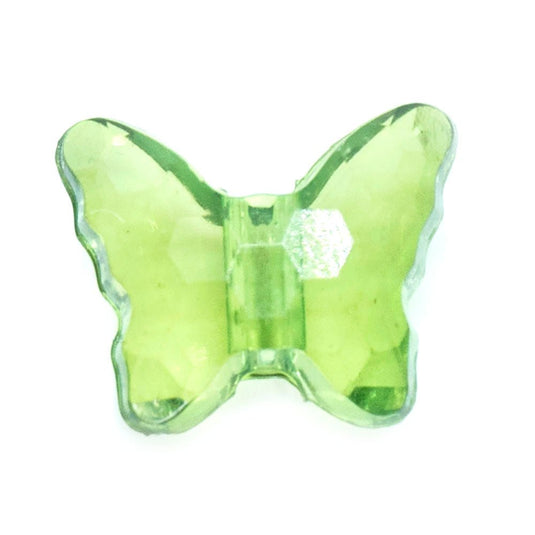 Acrylic Butterfly Bead 10mm x 8mm Green - Affordable Jewellery Supplies