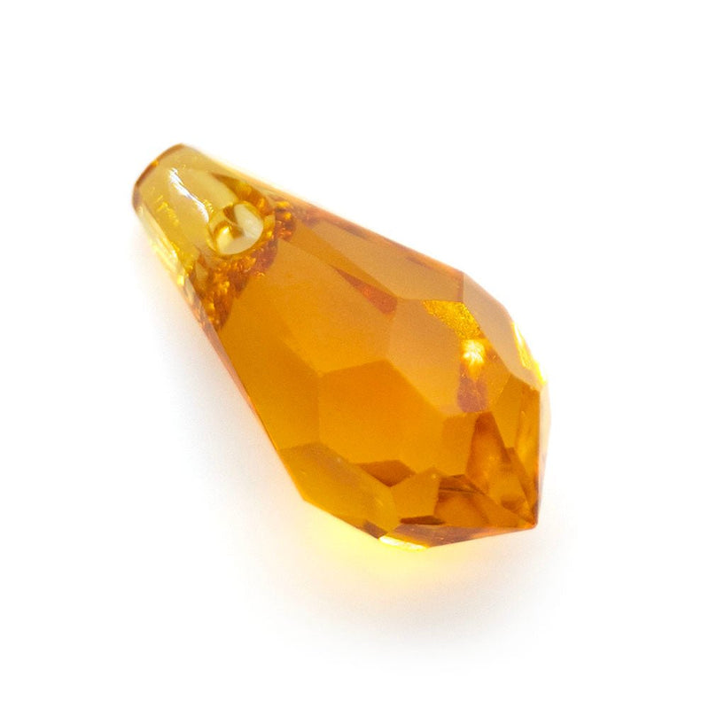 Load image into Gallery viewer, Glass Faceted Briolette 10mm x 5mm Sun - Affordable Jewellery Supplies
