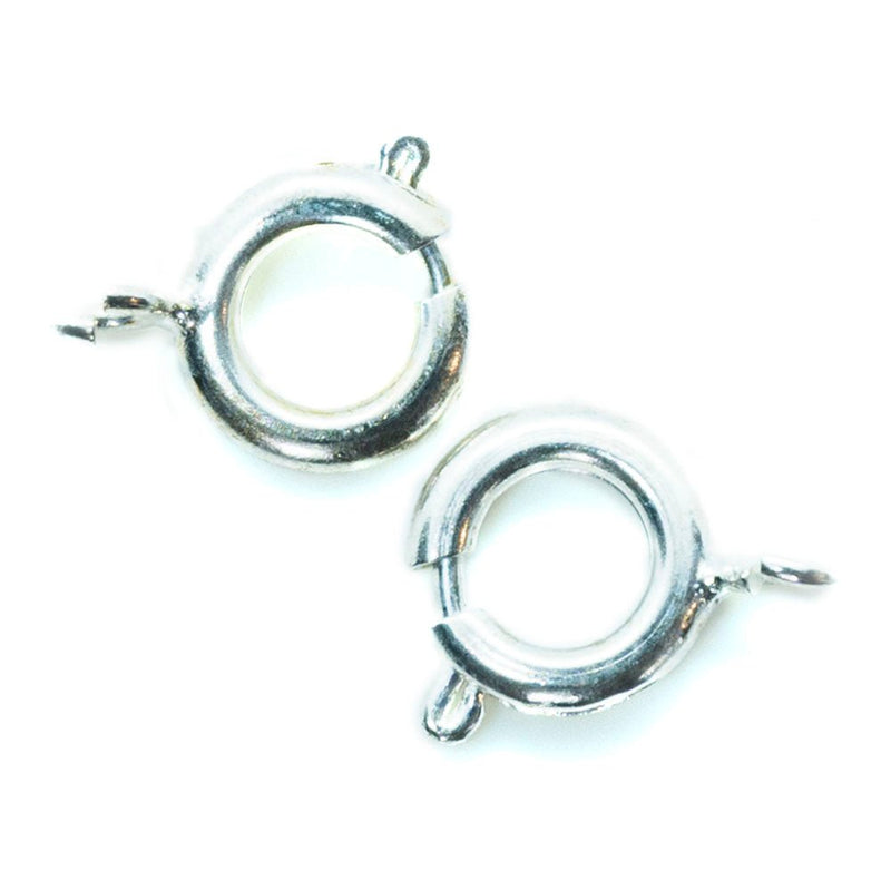 Load image into Gallery viewer, Springring Clasps 8mm Silver - Affordable Jewellery Supplies
