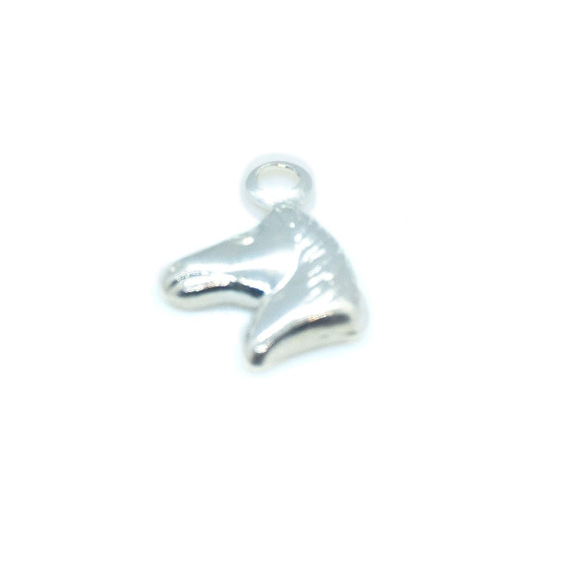 Load image into Gallery viewer, Horse Head Charm 6mm x 6mm Silver - Affordable Jewellery Supplies
