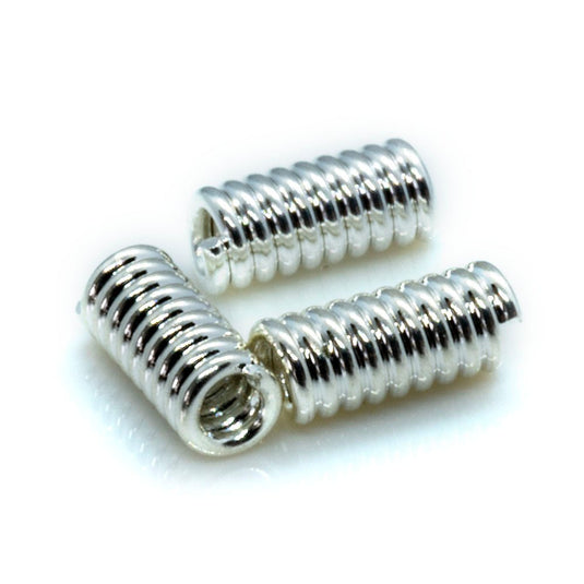 Coil 4mm x 2mm Silver plated - Affordable Jewellery Supplies