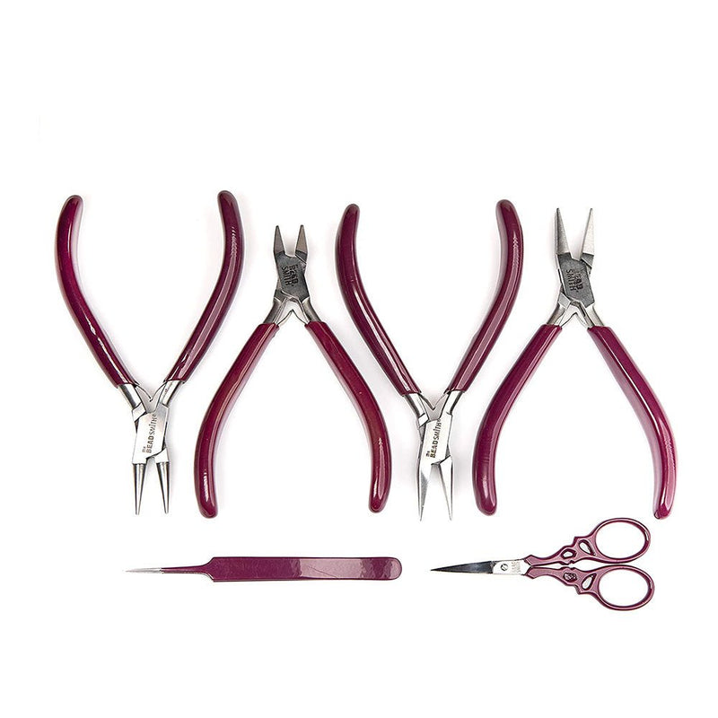 Load image into Gallery viewer, Casual Comfort 6-Piece Tool Set by The Beadsmith 18mm x 14mm 3mm Red - Affordable Jewellery Supplies
