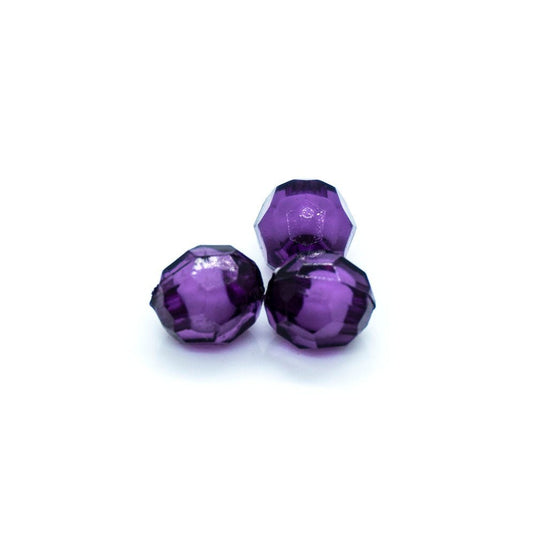 Bead in Bead Faceted Round 8mm Purple - Affordable Jewellery Supplies